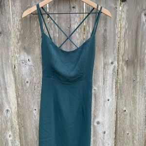 Teal flowy sun dress, size L/G
